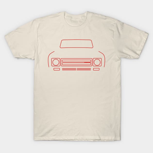 IH Scout II 4x4 1979 outline graphic (red) T-Shirt by soitwouldseem